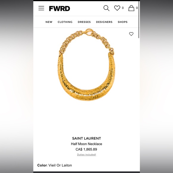 *SOLD* Saint Laurent Necklace - Picture 1 of 7